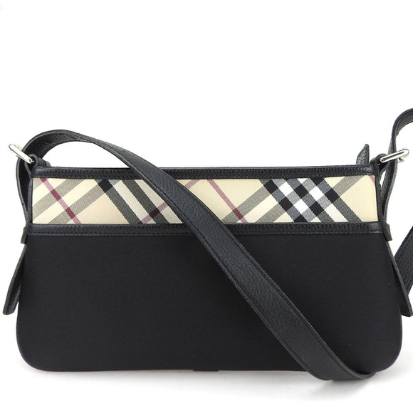 BURBERRY Black Leather Shoulder Bag - Picture 1 of 11